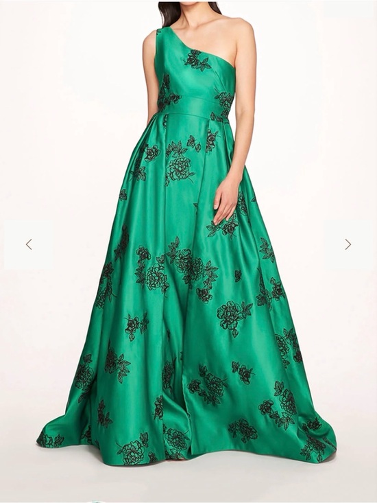Marchesa Dresses & Skirts - Marchesa One Shoulder Marigold gown